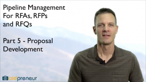 Part 5 of Pipeline Management for RFAs, RFPs and RFQs