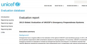 ISG UNICEF Emergency Preparedness Evaluation