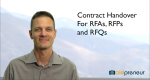 Introduction to Contract Handover for RFAs, RFPs and RFQs