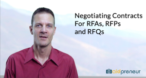 Introduction to Negotiating Cont RFAs, RFPs and RFQs