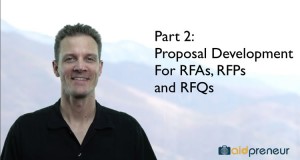 Part 2 of Proposal Development for RFAs, RFPs and RFQs