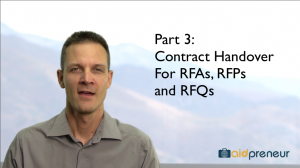Part 3 of Contract Handover for RFAs, RFPs and RFQs