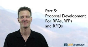 Part 5 of Proposal Development for RFAs, RFPs and RFQs