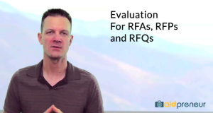 Introduction to Evaluation for RFAs, RFPs and RFQs
