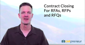 Introduction to Closing for RFAs, RFPs and RFQs