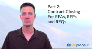 Part 2 of Closing for RFAs, RFPs and RFQs